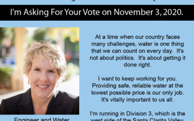 Vote Maria Gutzeit For SCV Water Support Maria Gutzeit for Re-Election to the SCV Water Agency Board of Directors