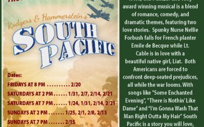 Rodgers & Hammerstein’s South Pacific playing at the Canyon Theatre Guild! Opening January 24th!