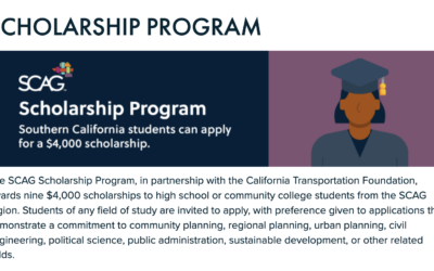 2026 SCAG Scholarship Program Now Accepting Applications High School and Community College Students Encouraged to Apply